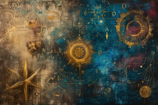 Symbols and glyphs Background.