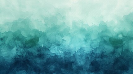 An abstract watercolor paint background blending teal, blue, and green hues - obrazy, fototapety, plakaty