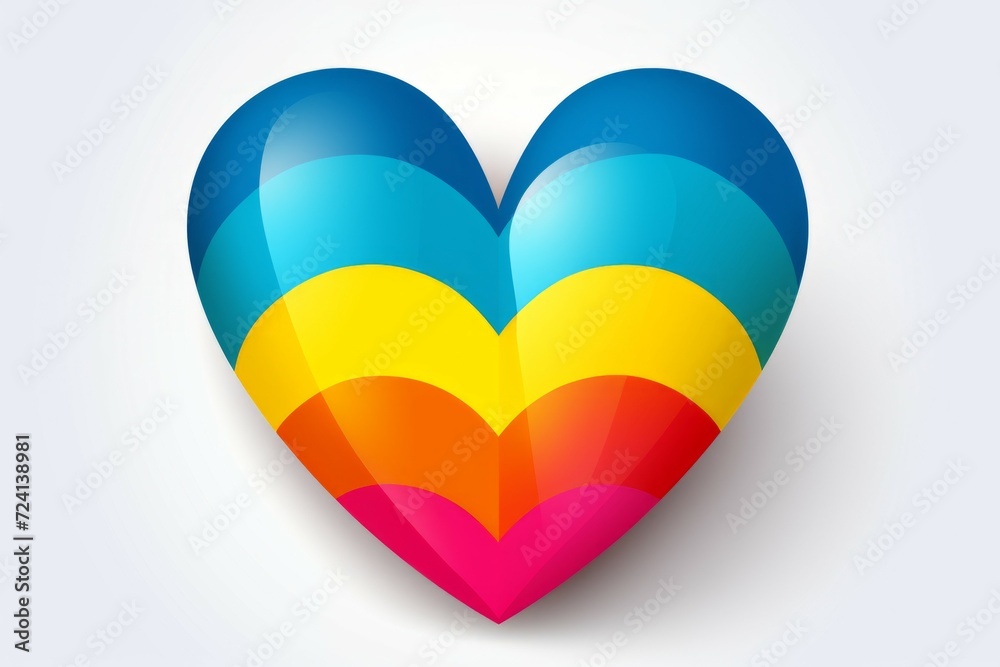 Wall mural Abstract heart in rainbow colors, LGBT concept. Background with selective focus