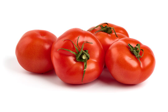 Tomatoes, isolated on white background. High resolution image.