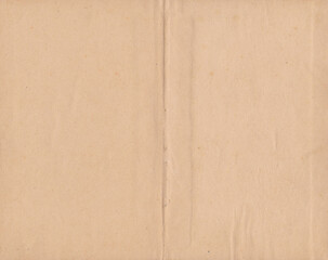 Book spread with old pages. Vintage paper texture. Kraft paper texture with stains, grain, dust particles. Aged overlay effect background with high resolution. Empty abstract backdrop design