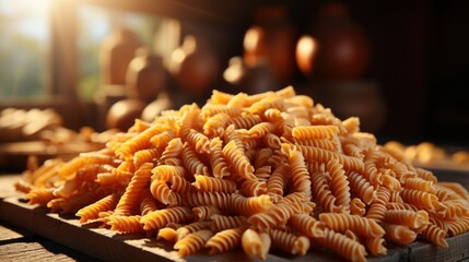 close up of italian pasta
