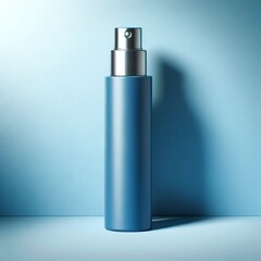 close up bottle of perfume moisturiser cosmetic  white plastic tube mockup front view. AI Generative