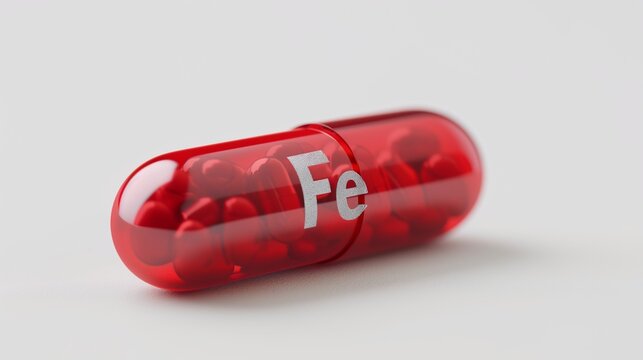 A variety of iron supplements and multivitamins on a table, indicating their use for maintaining and improving dietary iron levels and overall health.