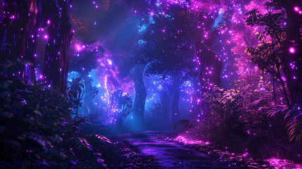 Fototapeta na wymiar Luminous Wager Wonderland