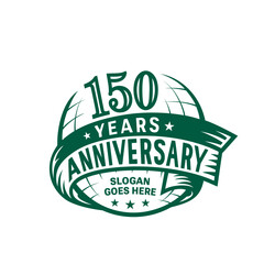 150 years anniversary design template. 150th logo. Vector and illustration.
