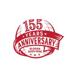 155 years anniversary design template. 155th logo. Vector and illustration.

