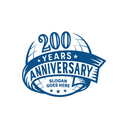 200 years anniversary design template. 200th logo. Vector and illustration.
