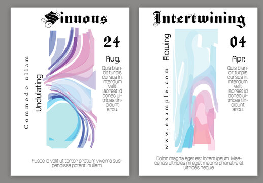 Flyer A4 with Abstract Shuttered Glass Shape Simple on White Background