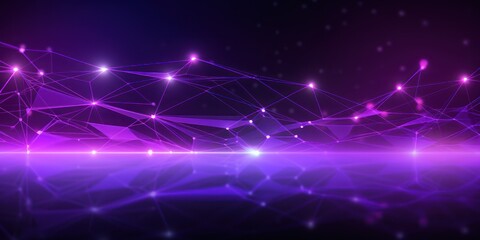 Fototapeta na wymiar violet abstract horizontal technology lines on hi-tech future violet background network