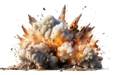 Explosion Isolated on White Background or on Clear Background