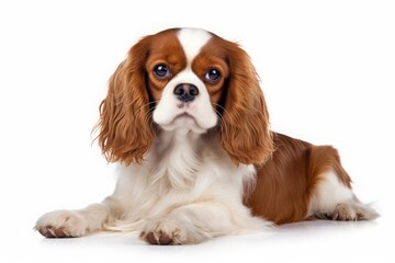 King Charles spaniel, dog. ornamental breed, pet.