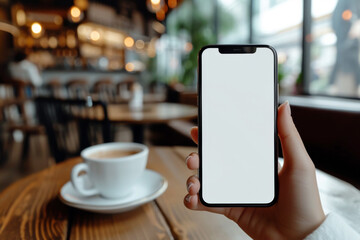 Woman's Hand Holding Smartphone Ready for Mockup