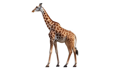 Giraffe Isolated on White Background or on Clear Background