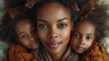 Black Woman and Her Daughters Generative AI