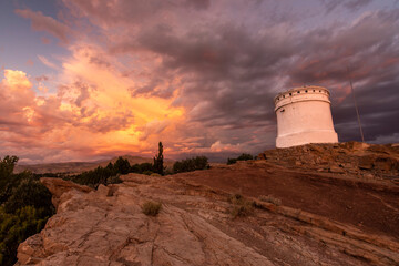awesome landscape at sunset in neuquen, patagonia argentina