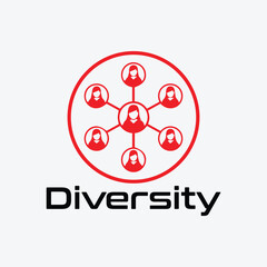 diversity logo design vector 