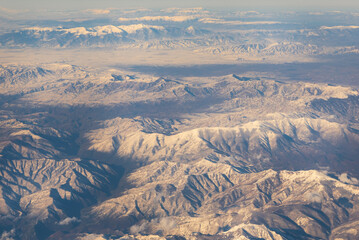 Aerial view of the mountains