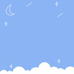 cute sky doodle background.