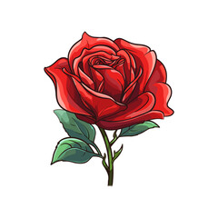 hand drawing red roses vector illustration