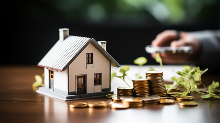 Woman holding house keys outdoors, closeup with space for text. Real estate agent Generated by AI