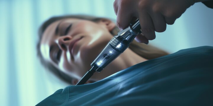 A close-up image of someone cutting another person's hair. This versatile picture can be used to showcase the art of hairstyling or in articles and blogs about haircuts and personal grooming