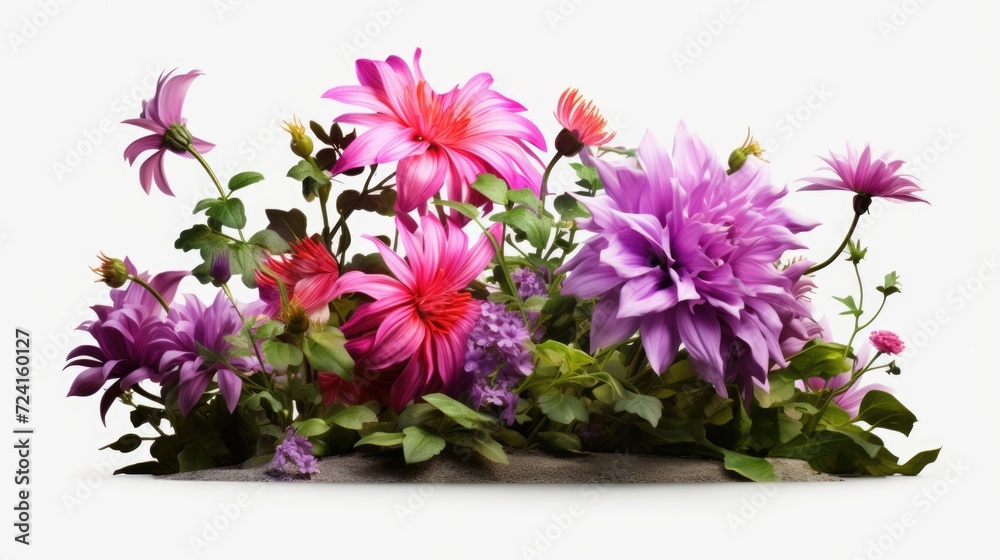 Poster A beautiful arrangement of flowers in a vase. Perfect for adding a touch of nature and color to any space