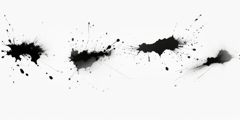 Obraz premium A captivating black and white photograph showcasing ink splatters. Perfect for adding a touch of artistic flair to any project or design