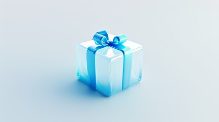 a gift icon, Blue Gradient, white background