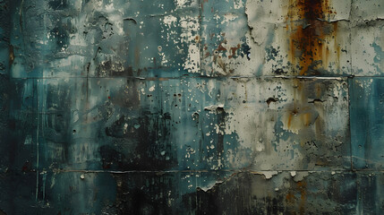 A Rusted Metal Wall Covered in Layers of Paint