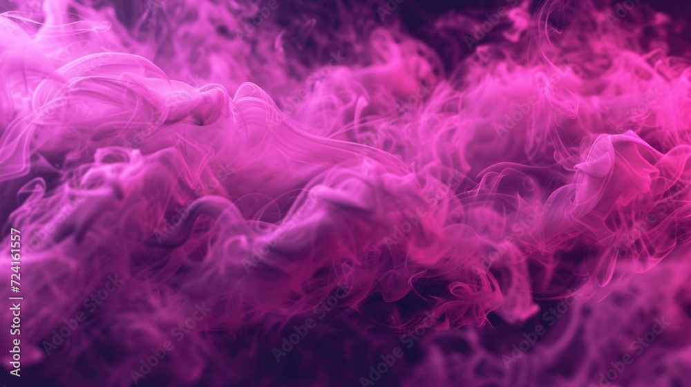 Poster Pink smoke captured in close-up. Perfect for adding a touch of color and mystique to any project or event