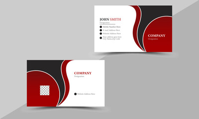 Creative professional business card design template. Modern corporate abstract simple personal identity layout.