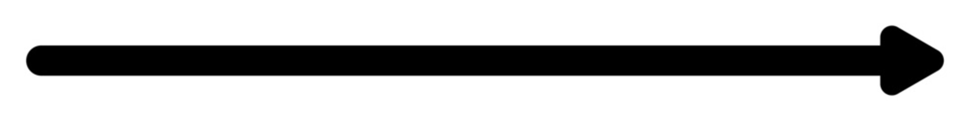 Obraz premium Straight long vector arrow icon