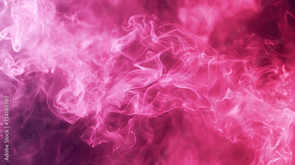 Poster A close-up view of swirling red and pink smoke. Perfect for adding a vibrant and ethereal touch to your creative projects