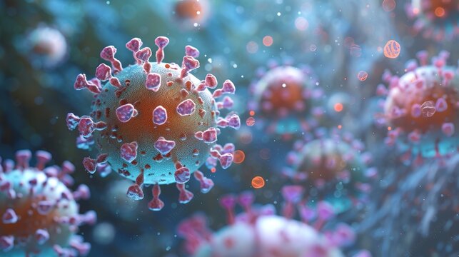 Adeno-associated virus (AAV), 3d illustration