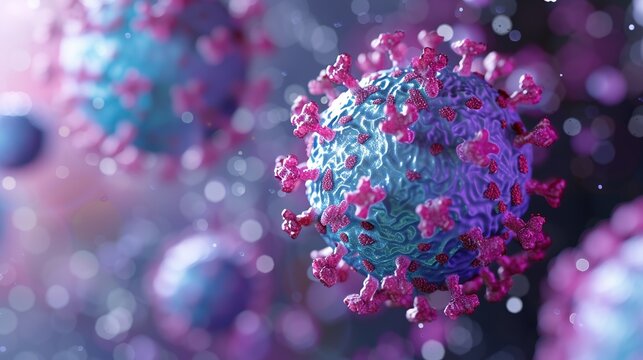 Adeno-associated virus (AAV), 3d illustration