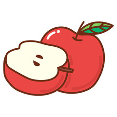 apple cartoon doodle