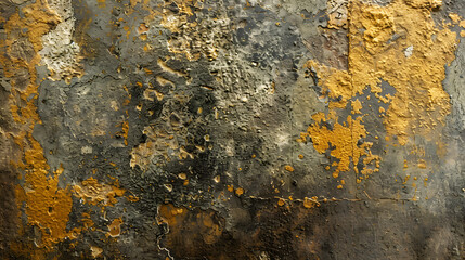 Close-Up of Yellow and Gray Painted Wall