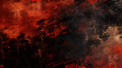 A Painting of Red and Black Colors