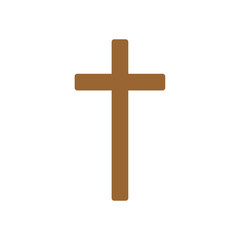 Christian cross vector icon