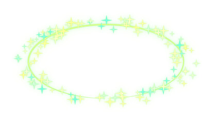 Glittering stars wreath. 3d rendering.	