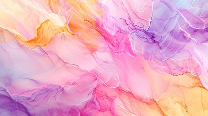 Abstract artistic bright pastel alcohol ink colourful background. Marble liquid texture banner