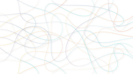 Colorful random pattern line stroke on a transparent background. Decorative pattern with tangled curved lines. Random chaotic lines abstract geometric pattern vector background.	
