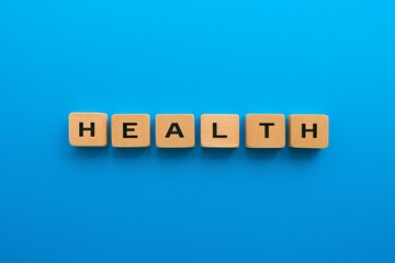 Inspirational Health Concept on a Bright Blue Background