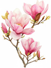 Fototapeta premium Close Up Macro Painted Mixed Media Flowers and Plants