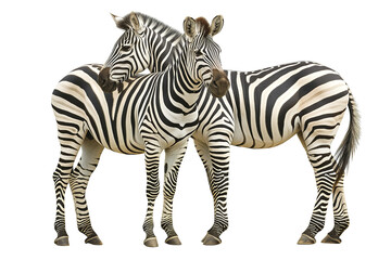 Two majestic zebras, a symbol of the wild and free, stand together in perfect harmony as a testament to the beauty and grace of terrestrial animals