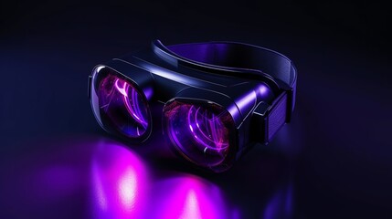 holographic virtual reality, dramatic lighting, on black background