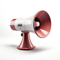 Megaphone isolate, style png with White background, illustration, long distance view, object in the center of the image сreated with Generative Ai
