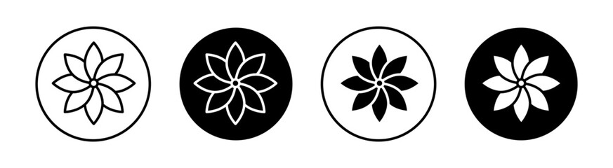 Flowers Vector line icon illustration.