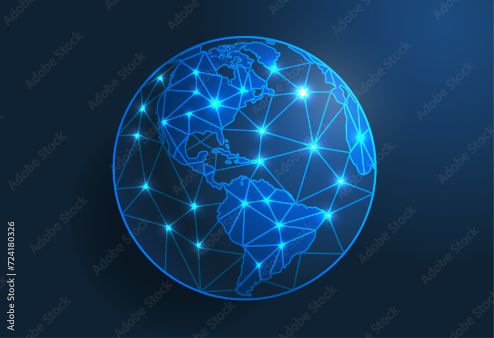 Poster world map. a vector image of a global map in the shape of countries of the world consisting of point